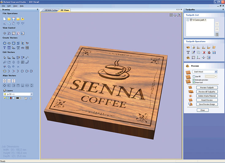 bundled software with EGX-400/600 engraving machines