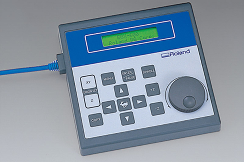 EGX-400/600 engraving machines with hand-held control panel