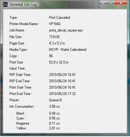 VersaWorks advanced job