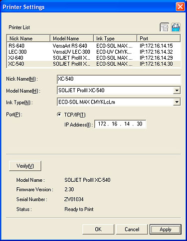 VersaWorks full network support