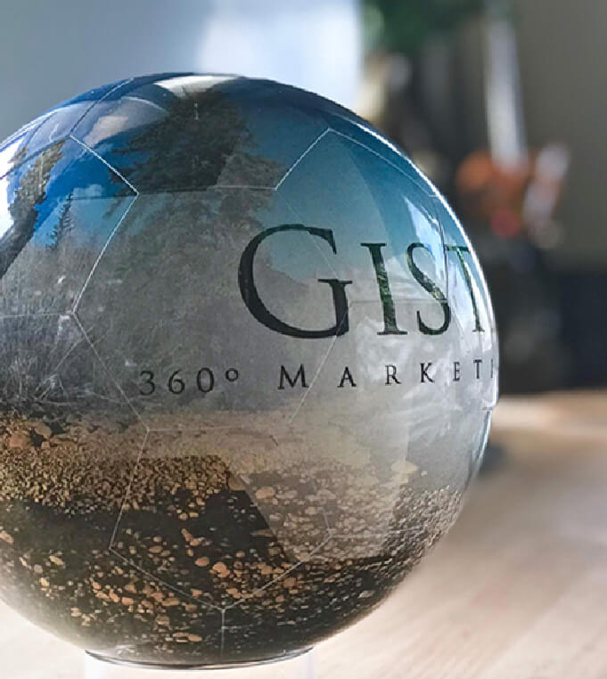 Custom printed sphere